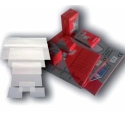 YOSAN FUNDAS DE PLASTIFICAR 2X125 MICRAS BRILLO A4 CAJA 100 UD ROJA