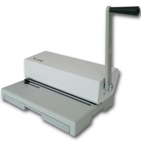 YOSAN ENCUADERNADORA 64 (PASO 5:1) ESPIRAL MANUAL FOLIO APAISADO GRIS