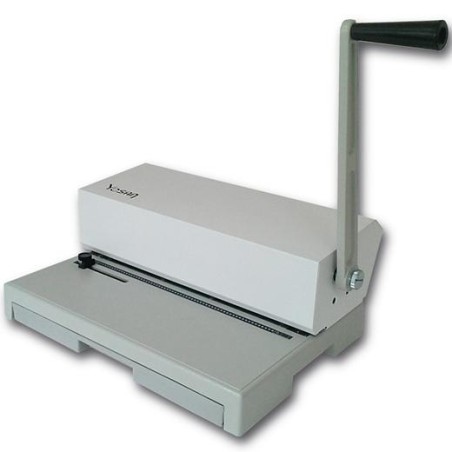 YOSAN ENCUADERNADORA 56 (PASO 4:1) ESPIRAL MANUAL FOLIO APAISADO GRIS