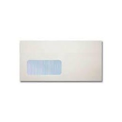 YOSAN SOBRE OFFSET AMERICANO 90GR 115X225 BLANCO TIRA AUTOADHESIVA Y CON VENTANA IZQUIERDA -500U-
