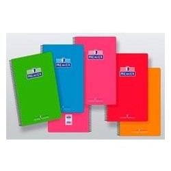 ZORRILLA CUADERNO ESPIRAL PREMIER 80H FOLIO 90GR 4X4 T/ CARTÓN CONTRACOLADO EXTRADURO COLORES SURTIDOS