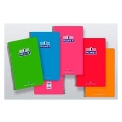 ZORRILLA CUADERNO ESPIRAL PREMIER 80H FOLIO 90GR PAUTA 3.5 T/ CARTÓN CONTRACOLADO EXTRADURO COLORES SURTIDOS