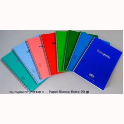 ZORRILLA CUADERNO ESPIRAL TAUROPLASTIC 80H FOLIO 90GR 5X5 T/ PP COLORES SURTIDOS