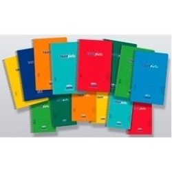 ZORRILLA CUADERNO ESPIRAL TAUROPLASTIC 80H CUARTO 90GR PAUTA 3.5 T/ PP COLORES SURTIDOS