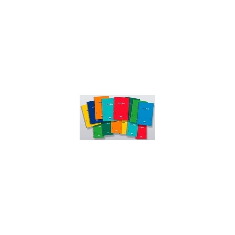 ZORRILLA CUADERNO ESPIRAL TAUROPLASTIC 80H CUARTO 90GR PAUTA 3.5 T/ PP COLORES SURTIDOS