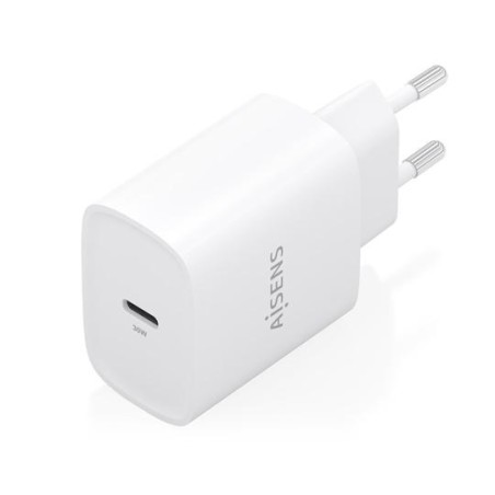 AISENS CARGADOR GAN 30W, 1XUSB-C PD3.0 BLANCO