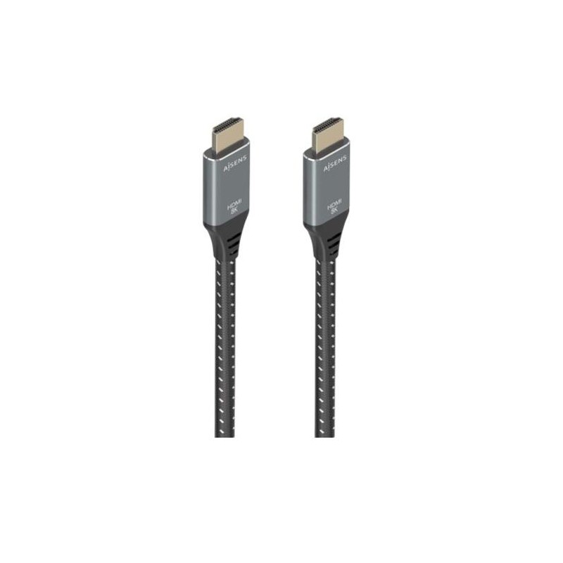 AISENS CABLE HDMI V2.1 PREMIUM ALTA VELOCIDAD HEC 8K@60HZ 48GBPS A/M - A/M GRIS/NEGRO 7,0 M