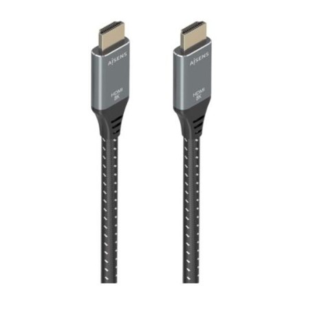 AISENS CABLE HDMI V2.1 PREMIUM ALTA VELOCIDAD HEC 8K@60HZ 48GBPS A/M - A/M GRIS/NEGRO 7,0 M