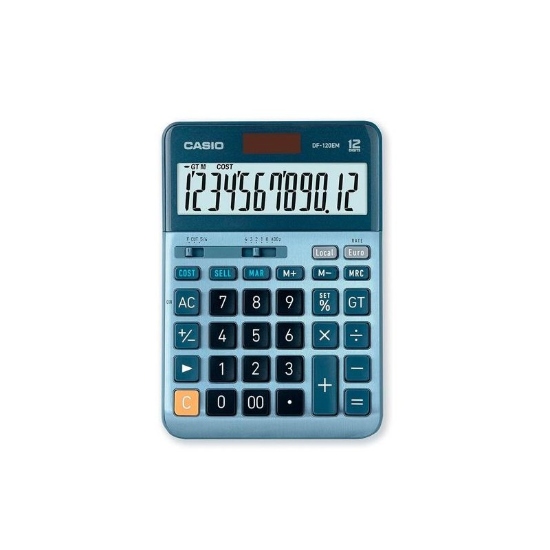 CASIO CALCULADORA DE OFICINA SOBREMESA AZUL DF-120EM