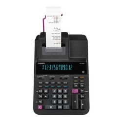 CASIO CALCULADORA CON IMPRESORA DR-200R-BK 12 DÍGITOS NEGRO