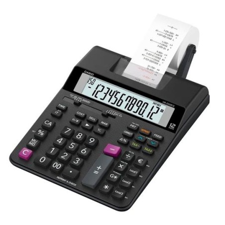 CASIO CALCULADORA DE OFICINA CON IMPRESORA HR-200RCE 12 DÍGITOS NEGRO