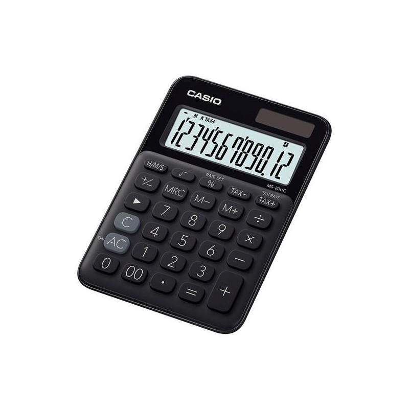 CASIO CALCULADORA DE OFICINA SOBREMESA NEGRO 12 DÍGITOS MS-20UC