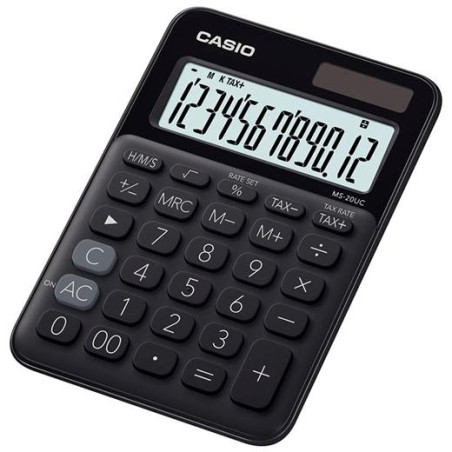 CASIO CALCULADORA DE OFICINA SOBREMESA NEGRO 12 DÍGITOS MS-20UC