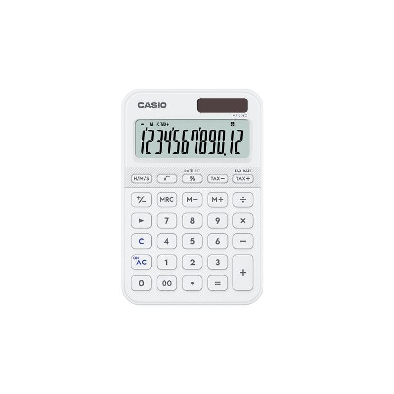 CASIO CALCULADORA DE OFICINA SOBREMESA BLANCO 12 DÍGITOS MS-20YC-WE