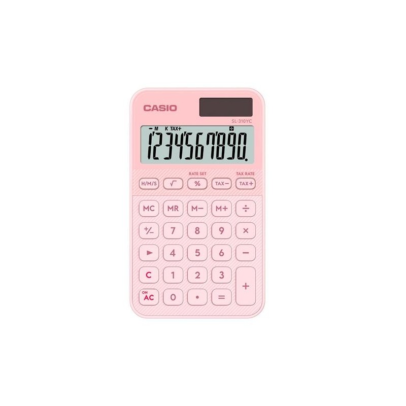 CASIO CALCULADORA DE OFICINA SL-310YC-LP 10 DÍGITOS ROSA CLARO
