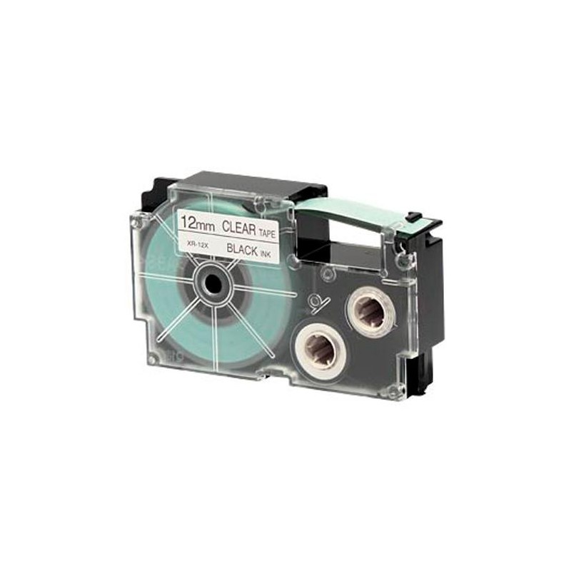 CASIO CINTA PARA ETIQUETADORA 8M X 12MM NEGRO/TRANSPARENTE