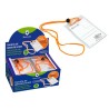 BISMARK TARJETA DE IDENTIFICACIÓN VERTICAL 70X105 MM C/CORDÓN NARANJA -25U-