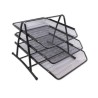 BISMARK BANDEJA DE REJILLA TRIPLE 35X30X24.5 CM NEGRA