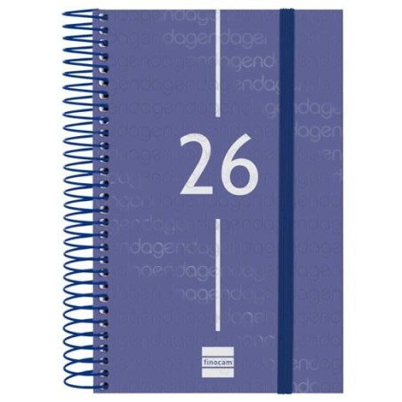 FINOCAM AGENDA ESPIRAL YEAR E5-117X181MM 1DP TAPA PP AZUL 2026