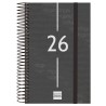 FINOCAM AGENDA ESPIRAL YEAR E5-117X181MM 1DP TAPA PP NEGRO 2026
