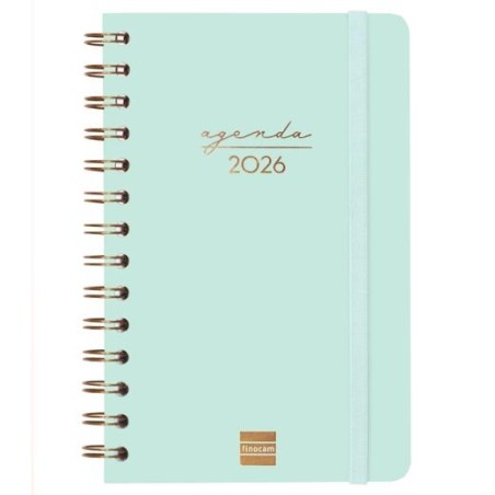 FINOCAM AGENDA ESPIRAL ALMA E5-117X181MM SVH TAPA DURA MENTA 2026