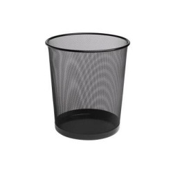 BISMARK PAPELERA DE REJILLA BASICA PEQUEÑA 12 LITROS 275X210 MM NEGRO