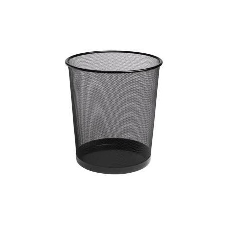 BISMARK PAPELERA DE REJILLA BASICA PEQUEÑA 12 LITROS 275X210 MM NEGRO