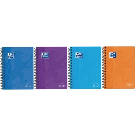 OXFORD AGENDA ESCOLAR SCHOOL ESPIRAL 4º SV T/PLÁSTICO C/SURTIDOS 2026-2027 CASTELLANO