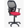 PIQUERAS Y CRESPO SILLA ALOCÉN SINCRO B/REGULABLE RESPALDO DE MALLA NEGRO ASIENTO ROJO