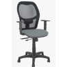 PIQUERAS Y CRESPO SILLA ALOCÉN TRASLACK B/REGULABLES RESPALDO MALLA NEGRA ASIENTO BALI GRIS