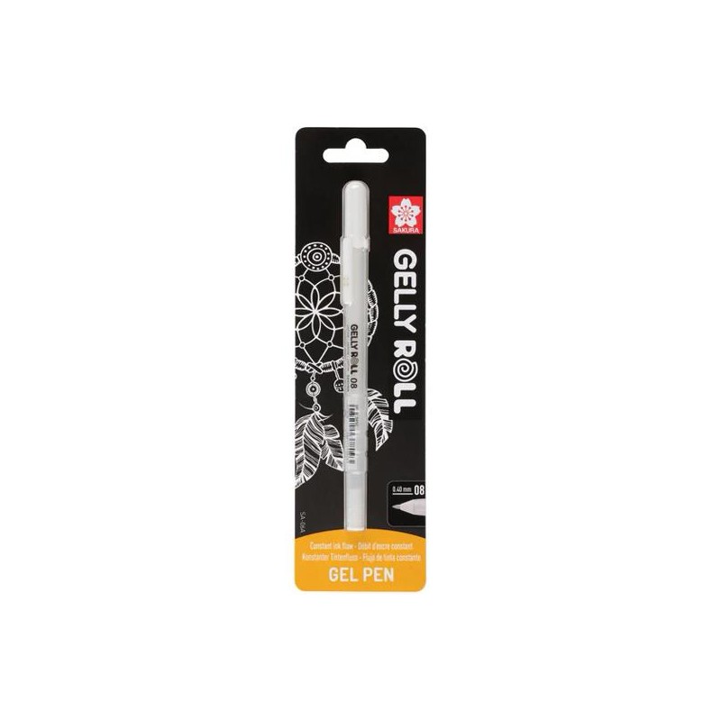 TALENS SAKURA BOLÍGRAFO GELLY ROLL 08 BLANCO BLÍSTER 1 UD