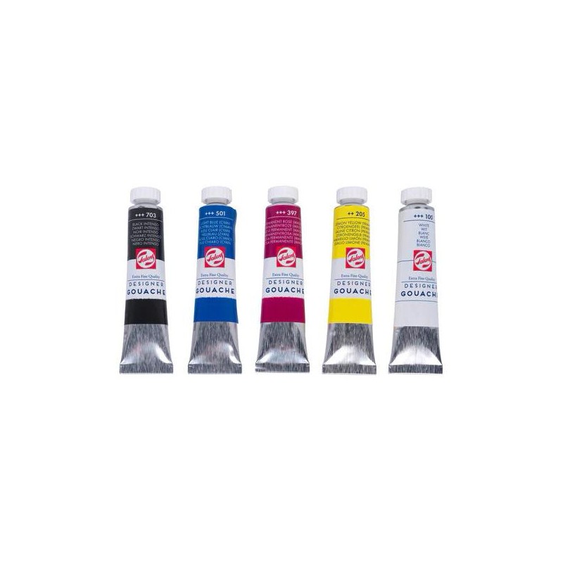 TALENS TÉMPERAS EXTRAFINAS TUBO 20 ML COLORES PRIMARIOS SET 5 UD