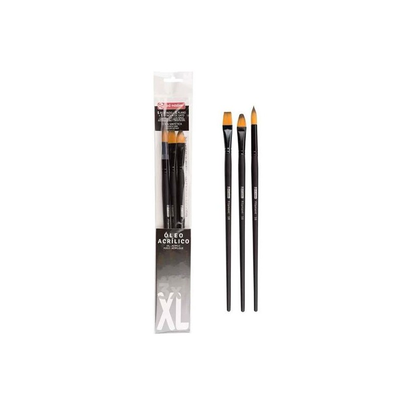 TALENS ART CREATION PINCELES ÓLEO Y ACRÍLICO FIBRA SINTÉTICA XL SET 3 UD