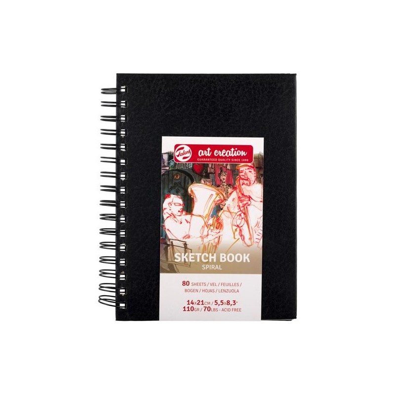 TALENS ART CREATION BLOC DE PAPEL PARA ESBOZO ESPIRAL 14X21CM 80H 110GR