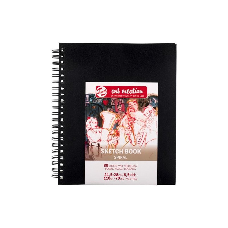 TALENS ART CREATION BLOC DE PAPEL PARA ESBOZO ESPIRAL 21.5X28CM 80H 110GR