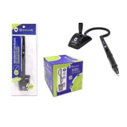 BISMARK BOLIGRAFO CON PEANA GIRO 360 GRADOS COLORES SURTIDOS BLÍSTER 1 UNIDAD