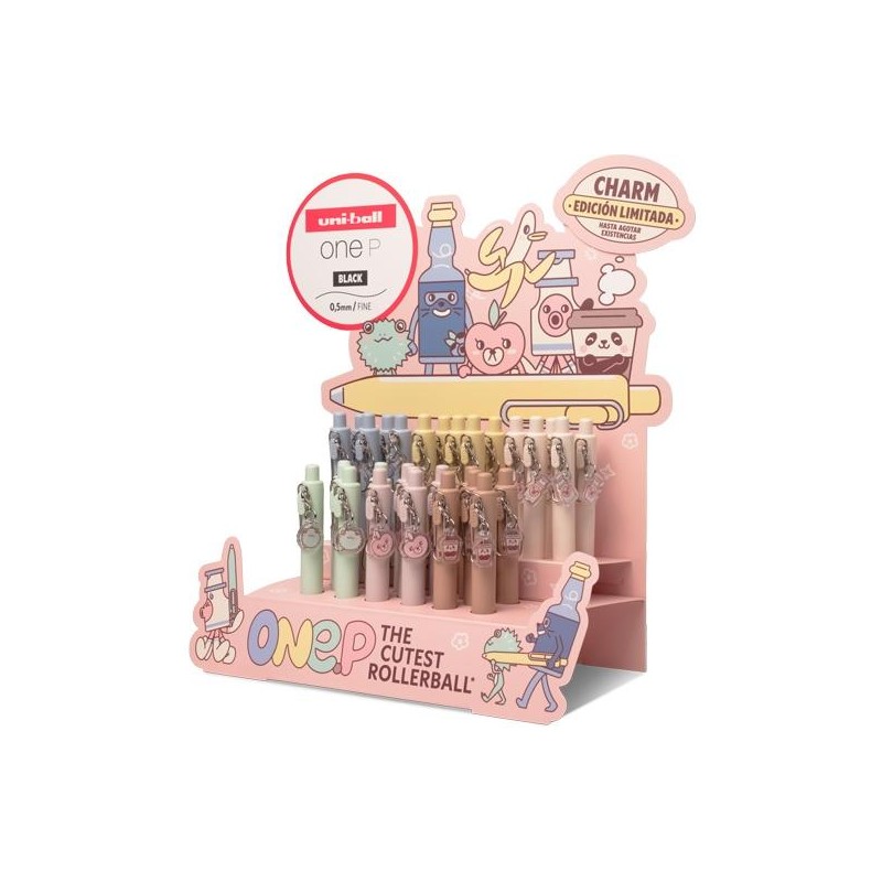 UNIBALL ONE P CHARMS EDICIÓN LIMITADA 0,5MM COLORES SURTIDOS EXPOSITOR 30 UD