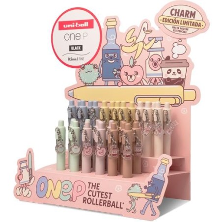 UNIBALL ONE P CHARMS EDICIÓN LIMITADA 0,5MM COLORES SURTIDOS EXPOSITOR 30 UD