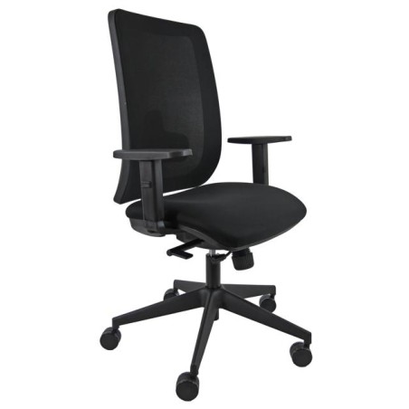 UNISIT SILLA RETRO 911 GIRATORIA SINCRO TRANSLAP C/RUEDAS REPOSABRAZOS AJUSTABLES TEJIDO NEGRO
