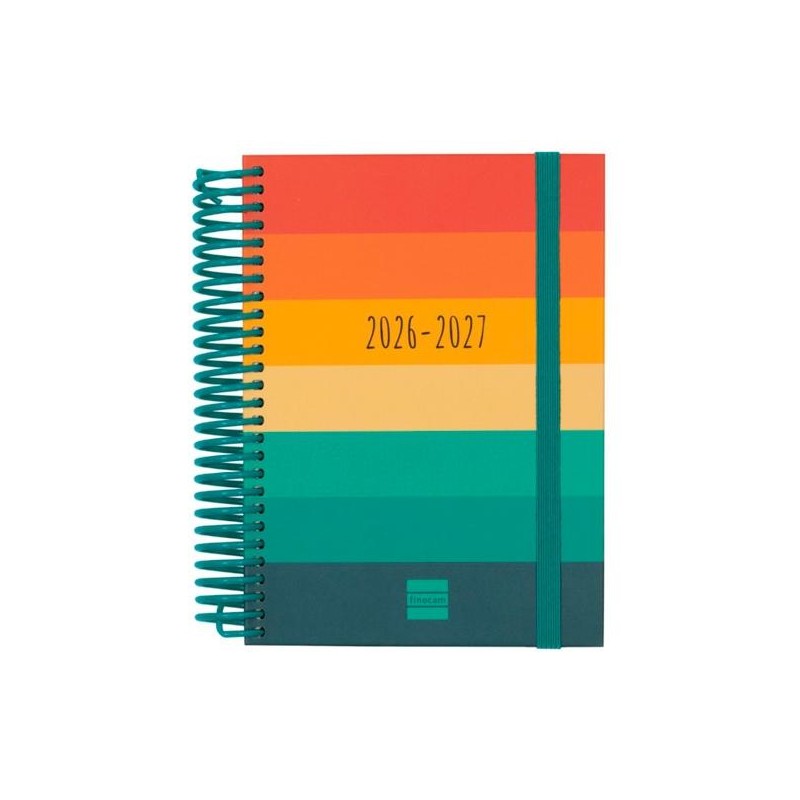 FINOCAM AGENDA DIVA PARA ESTUDIANTES ESPIRAL 8º-120X164MM 1DP COLORS CURSO 2026-2027