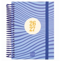 FINOCAM AGENDA DIVA PARA ESTUDIANTES ESPIRAL 8º-120X164MM 1DP OLAS CURSO 2026-2027