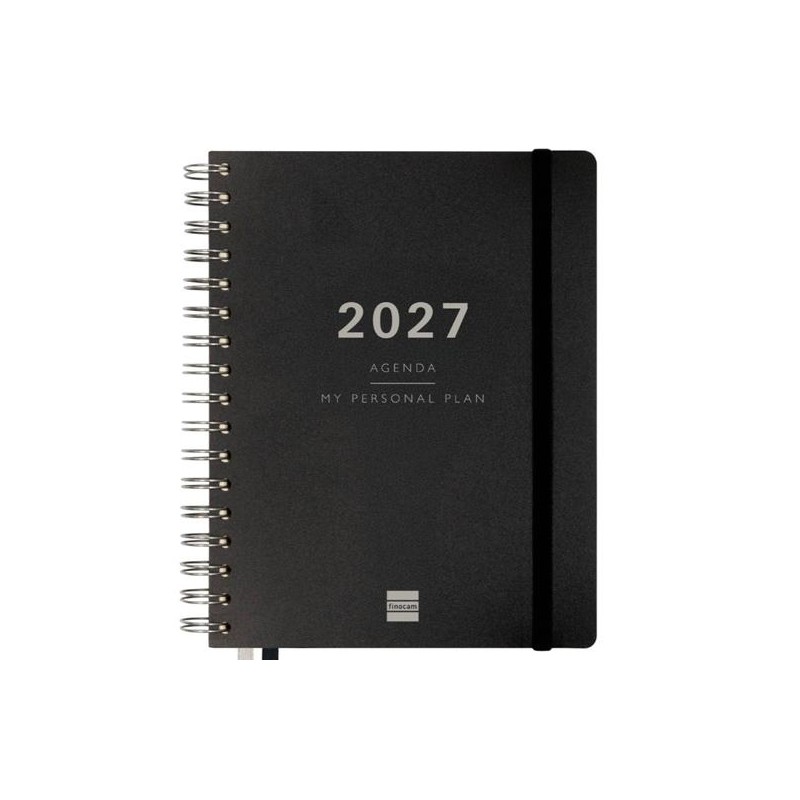 FINOCAM AGENDA TEMPUS ESPIRAL 16M 4º-155X217MM SVV TAPA EXTRADURA PP NEGRO 2026-2027