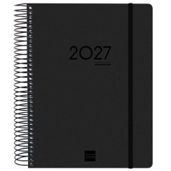FINOCAM AGENDA IKON ESPIRAL 16M E10-155X212MM 1DP TAPAS PP LIGERO NEGRO 2026-2027