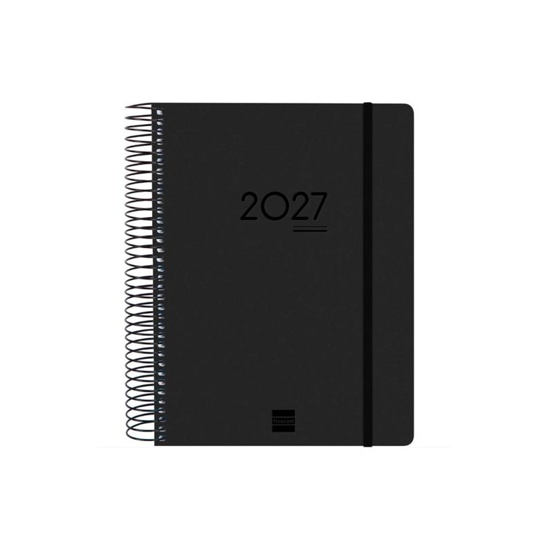 FINOCAM AGENDA IKON ESPIRAL 16M E10-155X212MM 1DP TAPAS PP LIGERO NEGRO 2026-2027