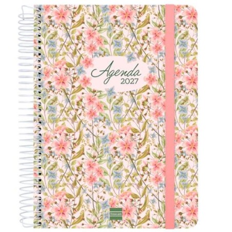 FINOCAM AGENDA CLOE ESPIRAL 16M E10-155X212MM SVH TAPA DURA ROSA 2026-2027