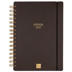 FINOCAM AGENDA HAIKU ESPIRAL 16M E10-155X212MM SVH TAPAS CARTÓN SUAVE NEGRO 2026-2027
