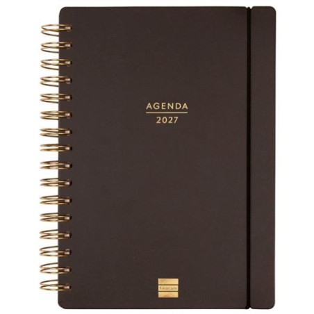 FINOCAM AGENDA HAIKU ESPIRAL 16M E10-155X212MM SVH TAPAS CARTÓN SUAVE NEGRO 2026-2027