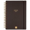 FINOCAM AGENDA HAIKU ESPIRAL 16M E10-155X212MM SVH TAPAS CARTÓN SUAVE NEGRO 2026-2027