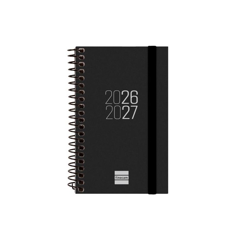 FINOCAM AGENDA ESPIR PARA ESTUDIANTES ESPIRAL E3-79X127MM SVH NEGRO CURSO 2026-2027