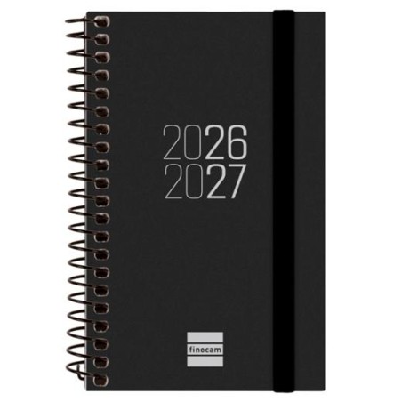 FINOCAM AGENDA ESPIR PARA ESTUDIANTES ESPIRAL E3-79X127MM SVH NEGRO CURSO 2026-2027